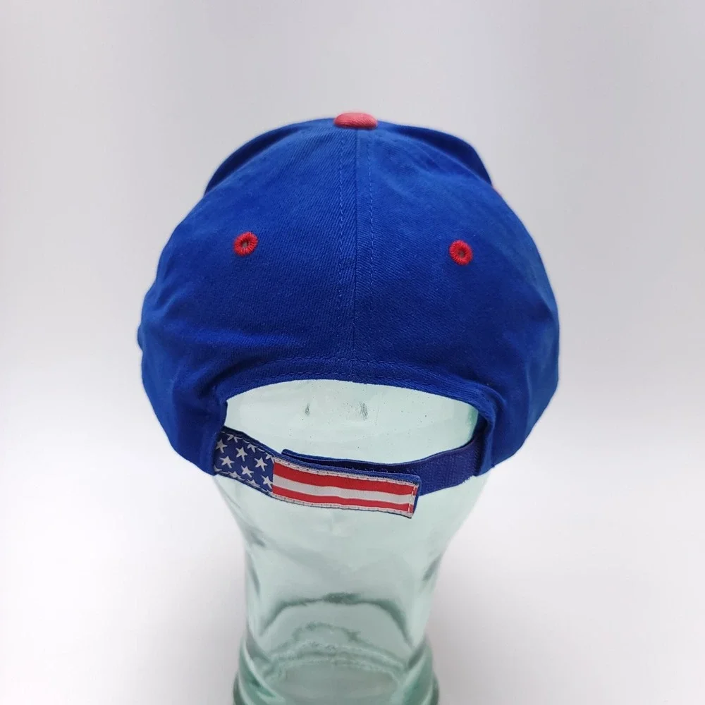 Vintage‎ Stars & Stripes Red White Blue Snapback Auto Sales Cap Hat America USA